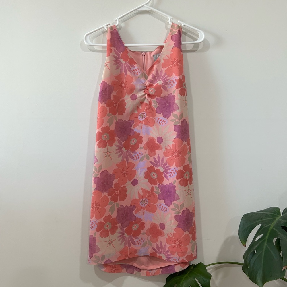 Old Navy Pink and Purple Patterned Dress